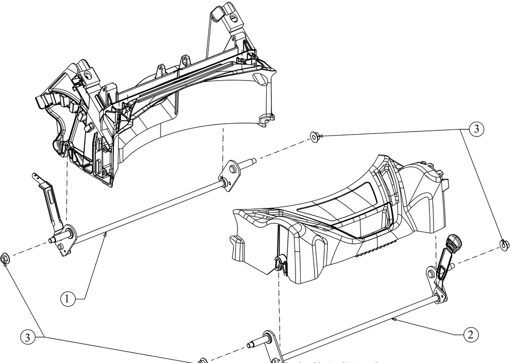 Axle Assembly Diagram and Parts List for SC100 (11AA92J710)(2016) Cub Cadet Lawn Mower